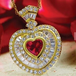 Stauer Cupid heart pendant & chain. Stunning